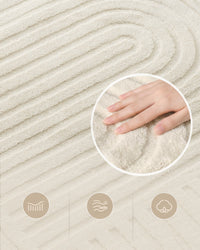Vloerkleed met 3D-hoog-laagpool en Geometrisch Patroon