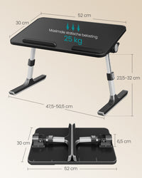 Laptoptafel met Lade voor Bed en Bank, 52 x 30 cm