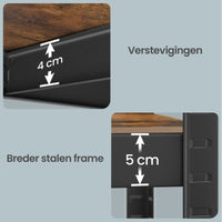 Zwaar Metalen Stellingrek met 5 Verstelbare Planken (Dubbel)