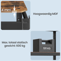 Zwaar Metalen Stellingrek met 5 Verstelbare Planken (Dubbel)