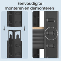 Zwaar Metalen Stellingrek met 5 Verstelbare Planken (Dubbel)