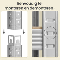 Zwaar Metalen Stellingrek met 5 Verstelbare Planken (Dubbel)